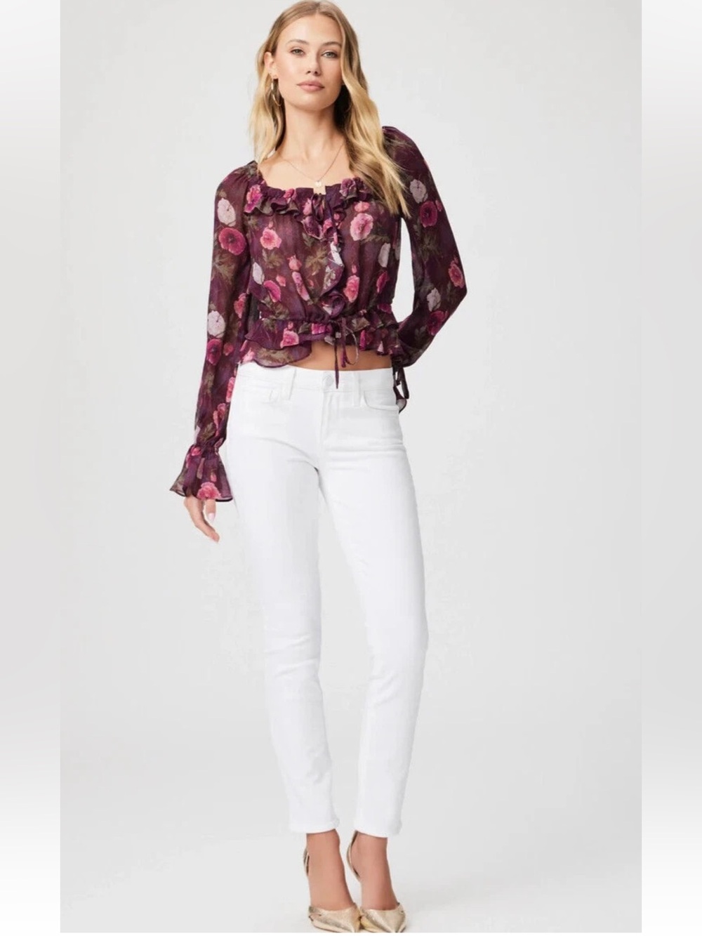 Paige Lanea Floral Ruffle Blouse - Picture 2 of 9